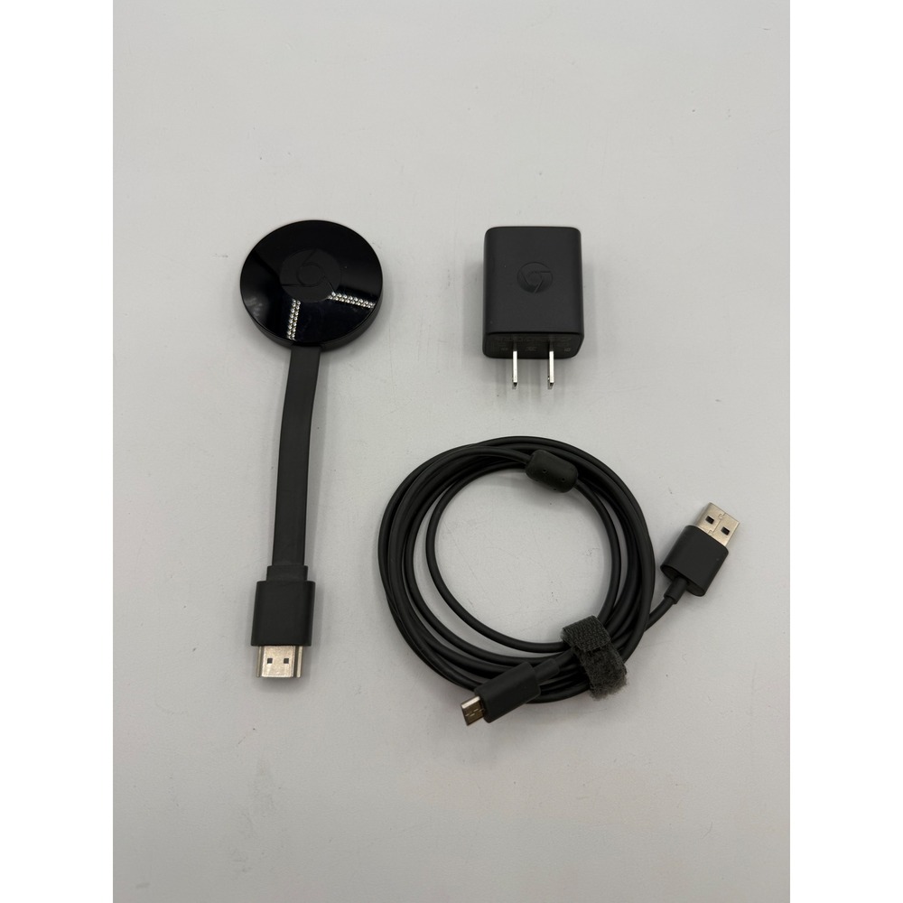 Google Chromecast 2nd Gen Black Digital Media Streamer NC2-6A5 w/ Power Adapter